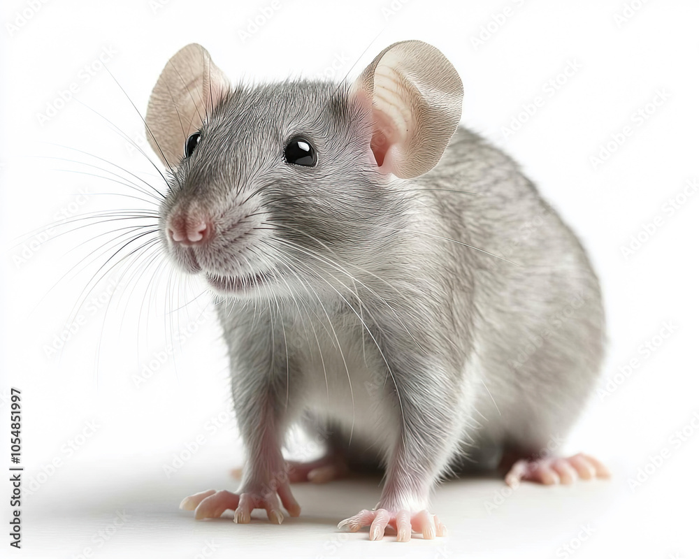 full body profile image of Mole Rat, clean white background full body profile image of Mole Rat, clean white background