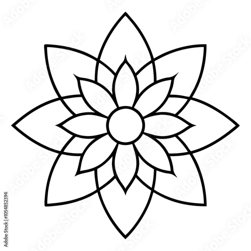 Beautiful mandala vector illustration.