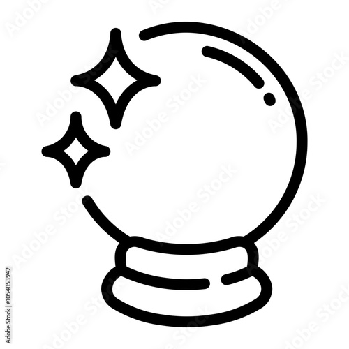 crystal ball Line Icon