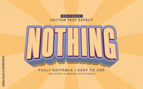 3d editable nothing text effect graphic style template