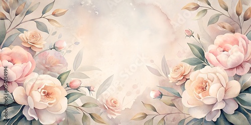 watercolor background with roses