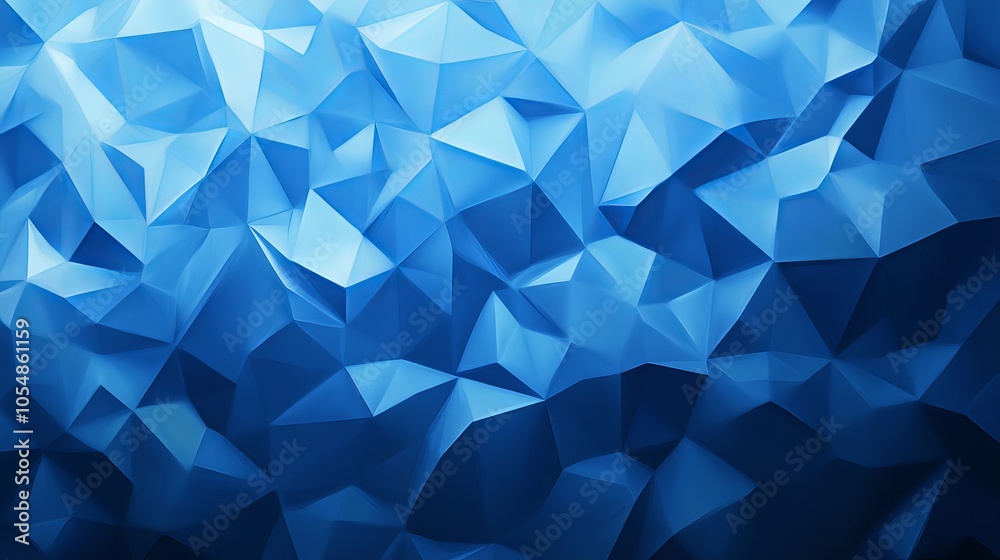 Blue low poly geometric abstract background with triangular patterns and gradient shades for modern digital design, 3d graphics, technology projects, minimalist vector art, seamless texture Blue low poly geometric abstract background with triangular patterns and gradient shades for modern digital design, 3d graphics, technology projects, minimalist vector art, seamless texture