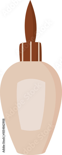 Isolated eco beauty oil jar, colorful moisturizing hair care product pack, minimal antiaging bodycare lotion bottle, flat organic makeup shampoo tube, vector illustration.