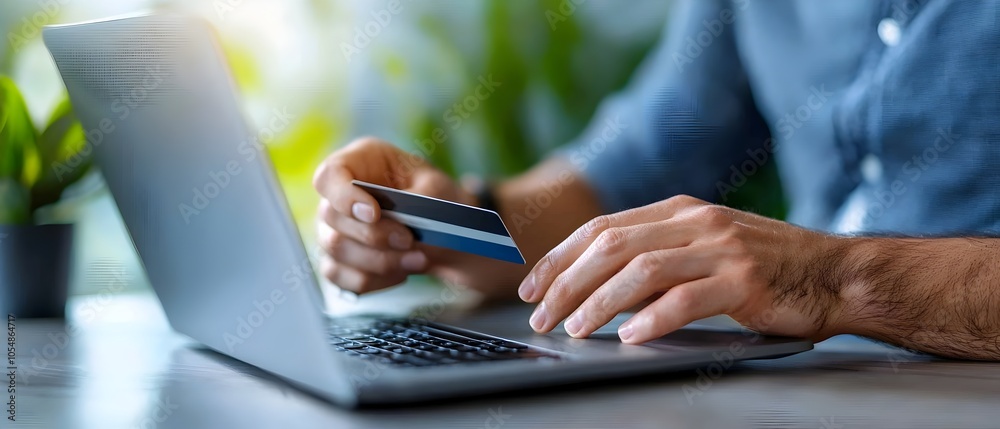 Asian woman entering her credit card details on a laptop shopping for clothes online from the comfort of her living room The image depicts the modern e commerce and digital shopping experience Asian woman entering her credit card details on a laptop shopping for clothes online from the comfort of her living room The image depicts the modern e commerce and digital shopping experience