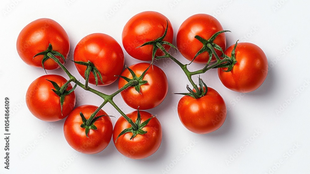 A photostock of ripe tomatoes on a white background, juicy and red. A photostock of ripe tomatoes on a white background, juicy and red.