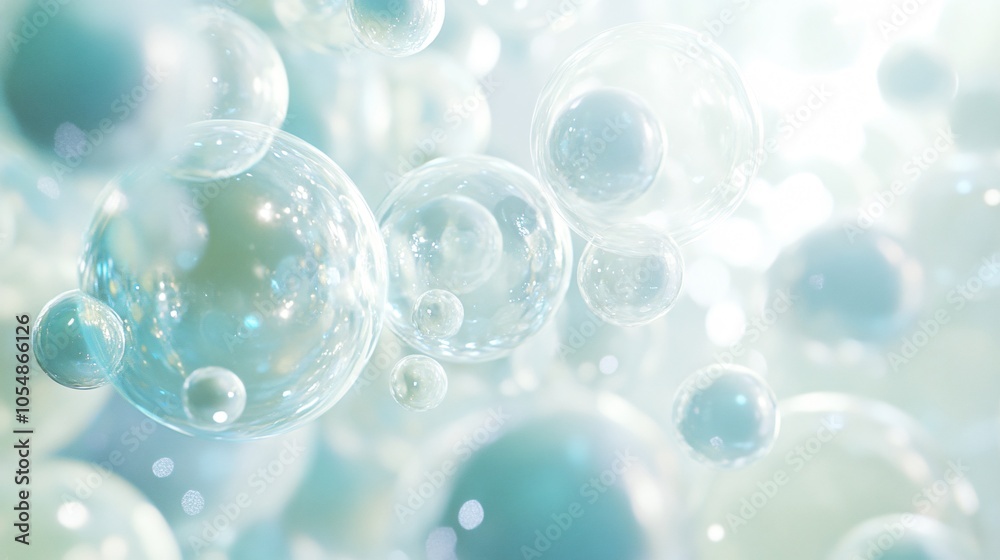 Abstract Blue Bubbles Background Abstract Blue Bubbles Background
