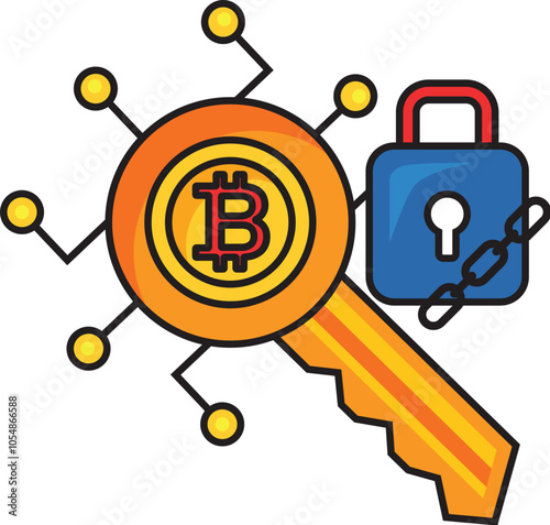 Bitcoin Encryption Key Icon