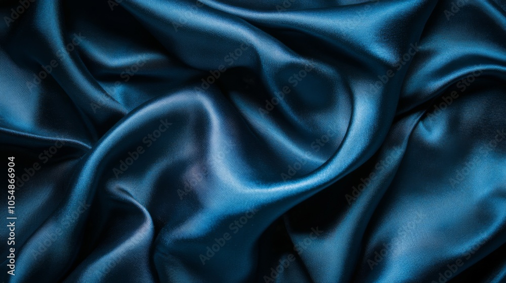 Fototapeta premium Textured Blue Fabric with High Contrast and Studio Lighting