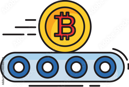 Bitcoin Conveyor Icon