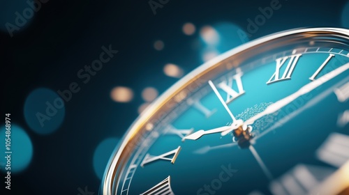 A clock face with a single second hand ticking slowly, revealing a cryptic message as it moves, symbolizing the hidden clues to understanding time. photo