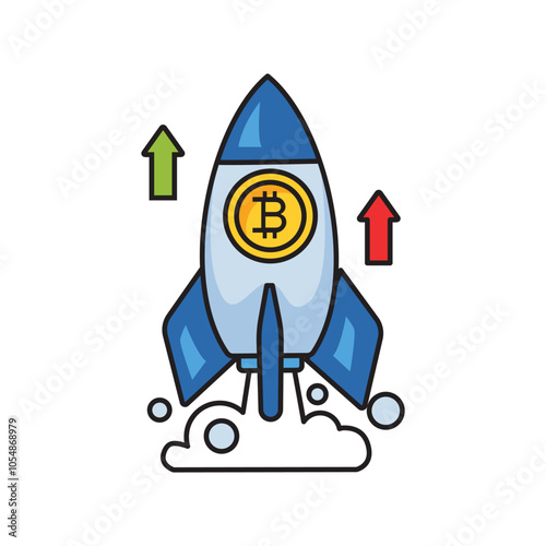 Bitcoin Launching Icon