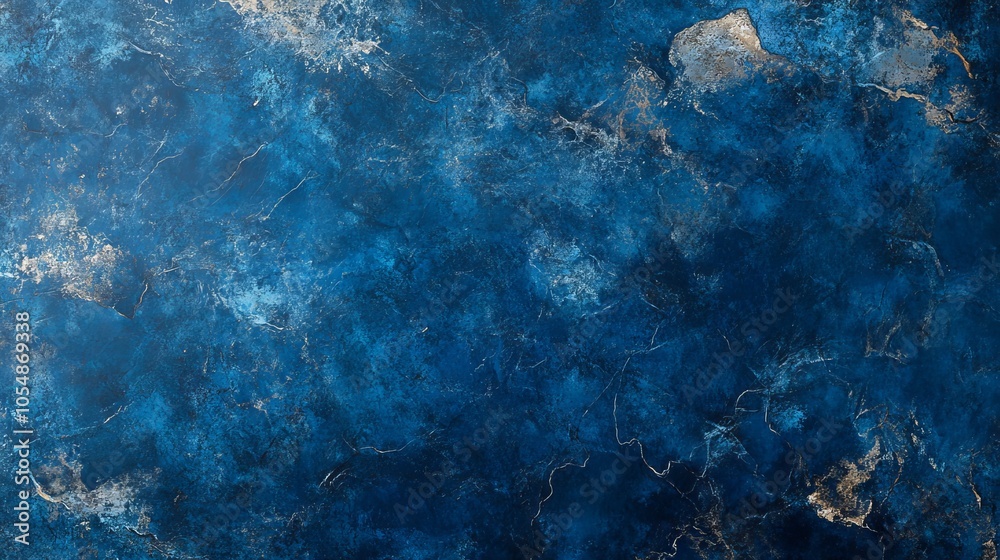 Fototapeta premium Dark blue background with distressed vintage marbled texture – elegant retro design featuring subtle swirls and aged appearance perfect for creative projects