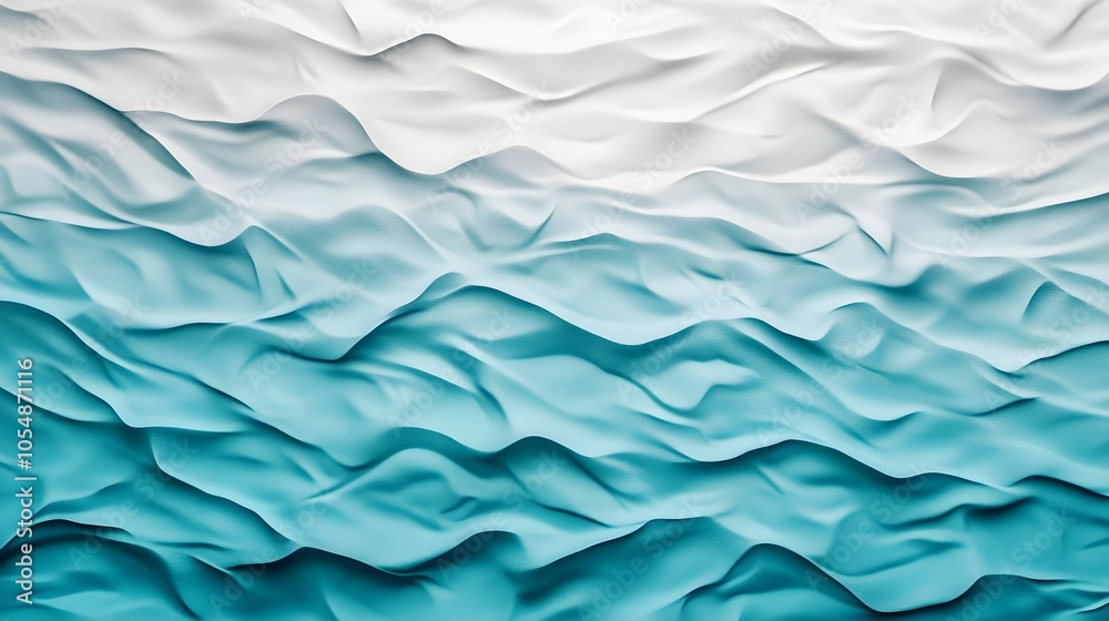 Abstract Blue and White Wave Texture