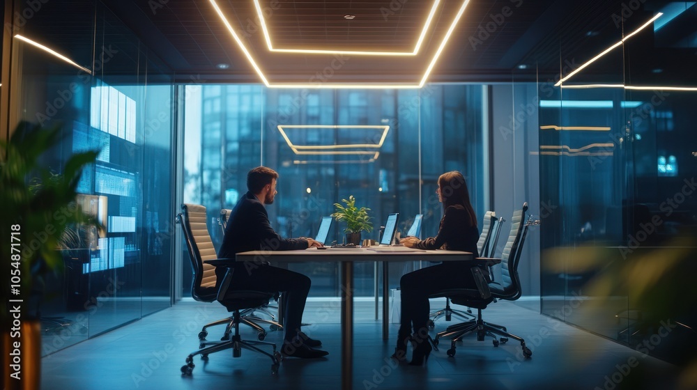 Formal business meeting in a conference room Formal business meeting in a conference room
