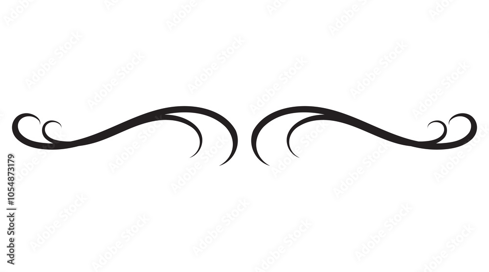 Love Heart Curve line drawing Vector