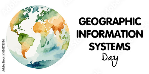 Geographic Information Systems Day. November 20 Holiday concept. Template for background, banner, card, poster, social media, web, print. 