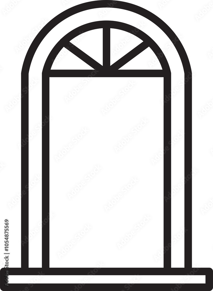 Arch Window Line Icon
Arch Window Line Icon