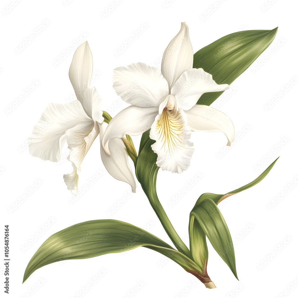 An illustration of two white flowers in a transparent background An illustration of two white flowers in a transparent background