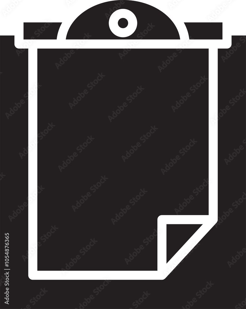 Clipboard Glyph Icon Illustration Clipboard Glyph Icon Illustration
