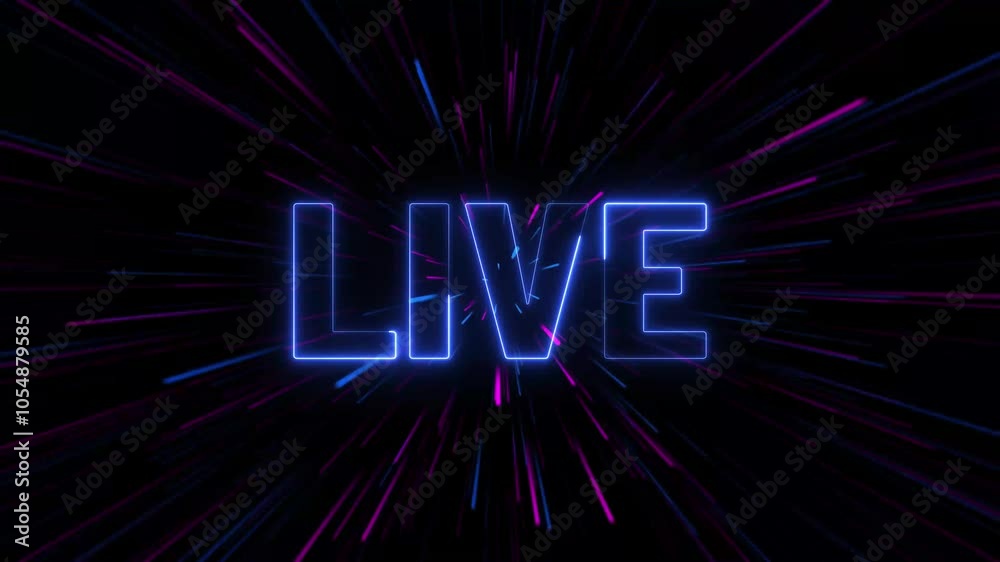 Abstract beautiful blue neon light live text animation 4k video. Abstract beautiful blue neon light live text animation 4k video.
