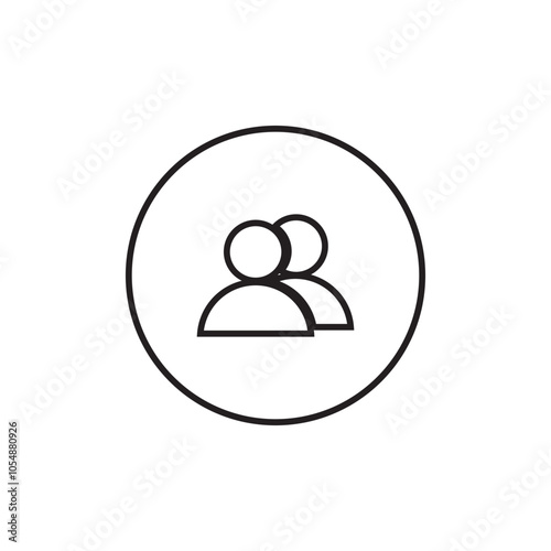 profile icon user people outline person vector symbol 