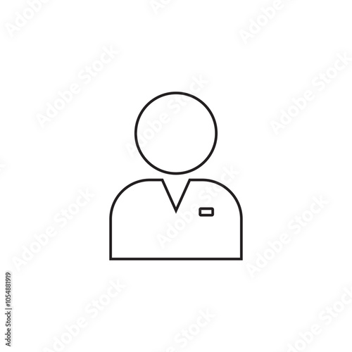 profile icon user people outline person vector symbol 