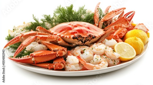 Chilled Seafood Platter with Crab and Shrimp Delight photo