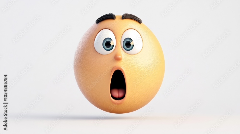 Surprised Emoji with Wide Open Mouth and Big Eyes Surprised Emoji with Wide Open Mouth and Big Eyes