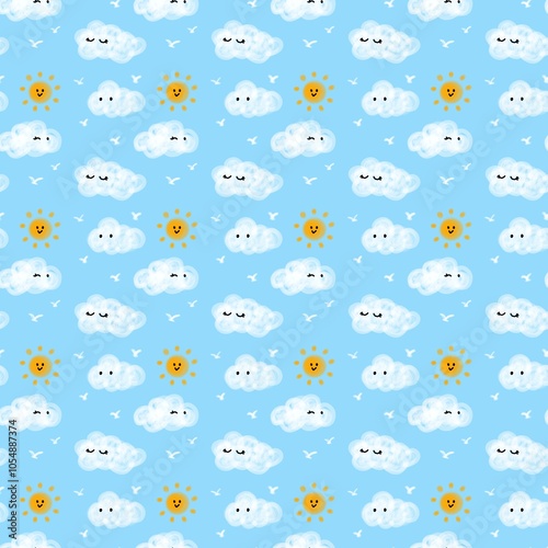Cute Sunny and clouds