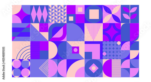 color geometric classic neo geo poster22