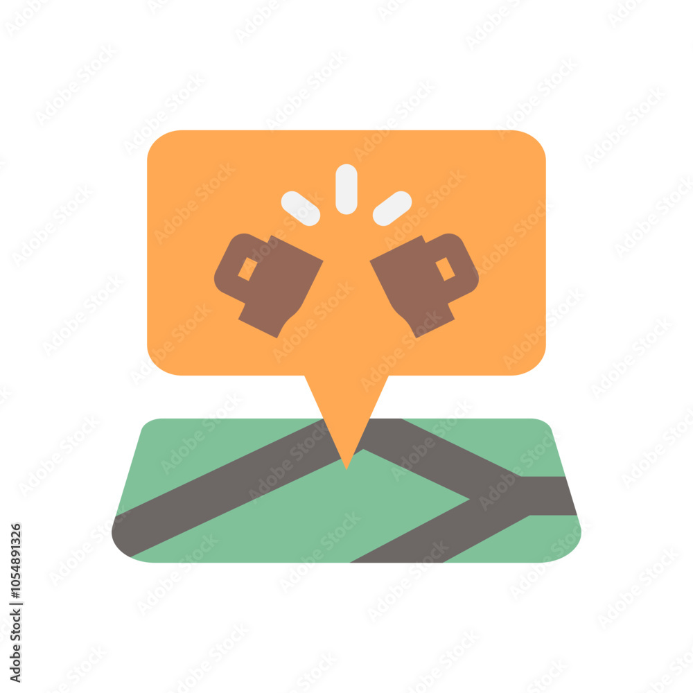 Obraz premium location flat style