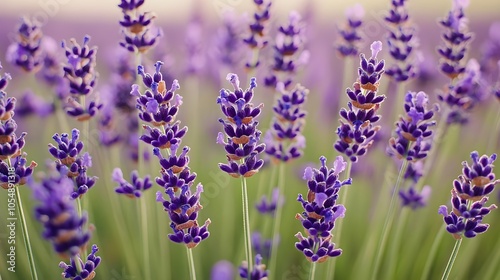 Closeup Purple Lavender Flowers