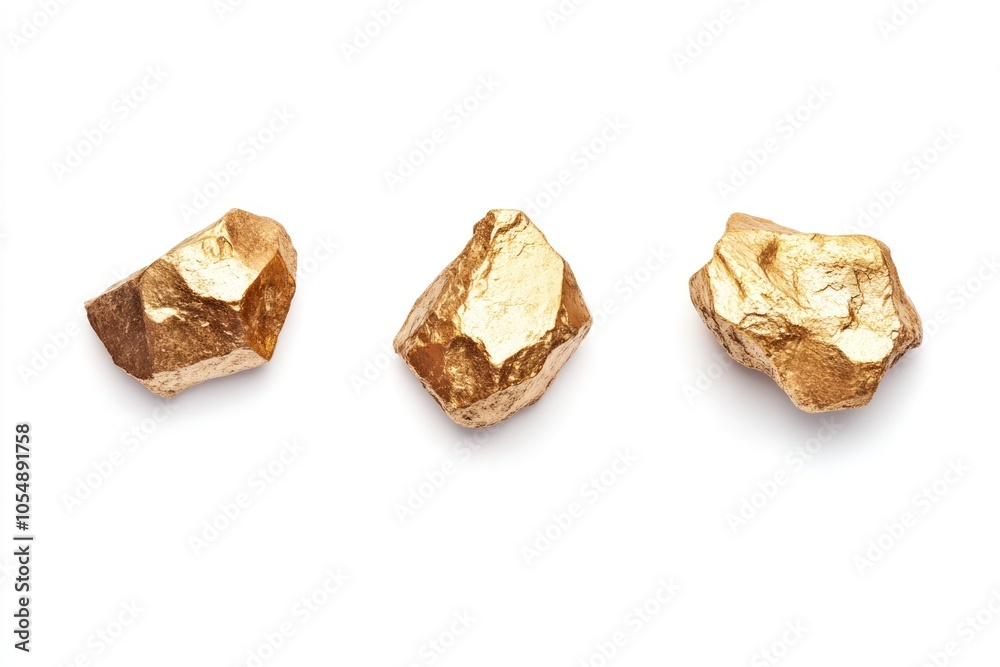 Gold nugget grains isolated on white background. Gold nugget grains isolated on white background. Gold nugget grains isolated on white background. Gold nugget grains isolated on white background.