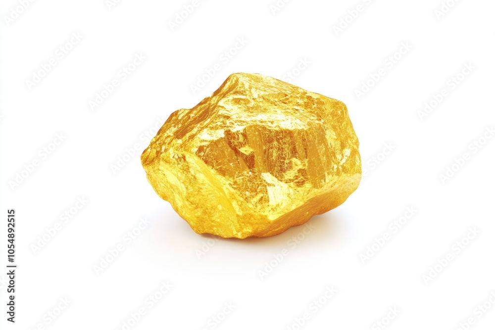 Gold nugget isolated on white. Gold nugget isolated on white.
