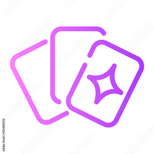 magic cards Line Gradient Icon