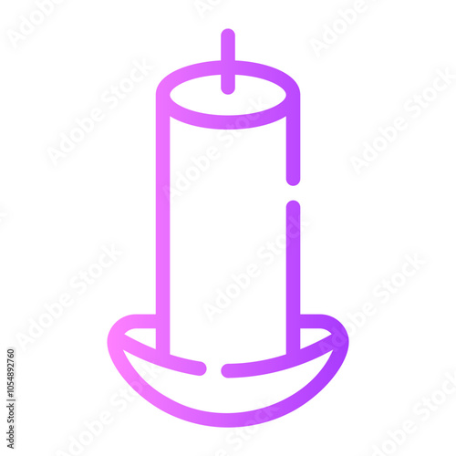 candle Line Gradient Icon