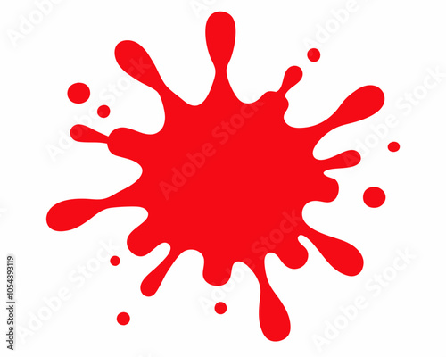 Red Paint splatters vector art,splash vectior