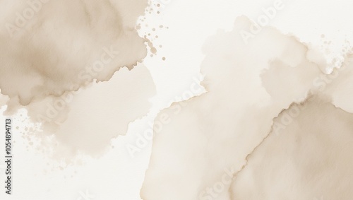 Neutral beige and cream watercolor wash with subtle texture for a minimalist, modern background. Created with generative AI technology