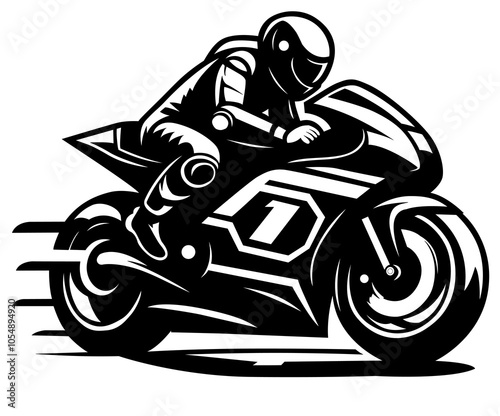 Grand Prix Motorcycle Vector Illustration