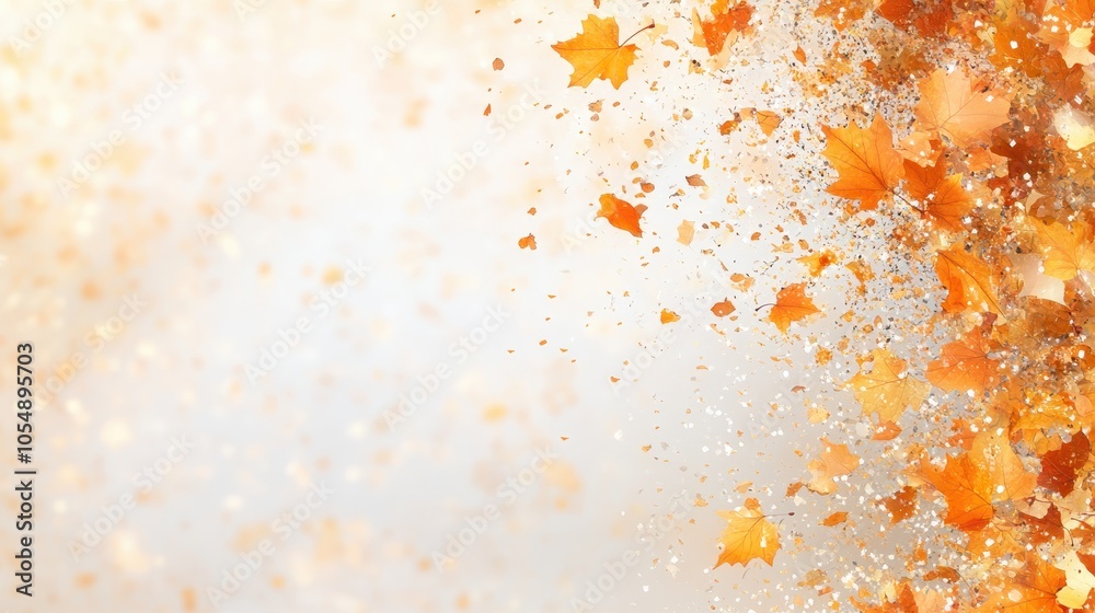 Fototapeta premium Vibrant Autumn Leaves Festive Background