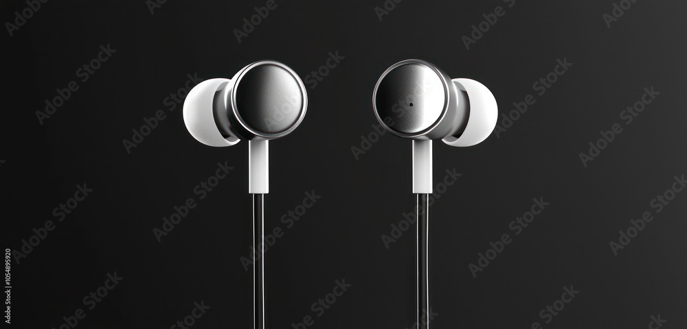 Sleek design in an earbuds line icon, symbolizing minimalist audio solutions. Sleek design in an earbuds line icon, symbolizing minimalist audio solutions.