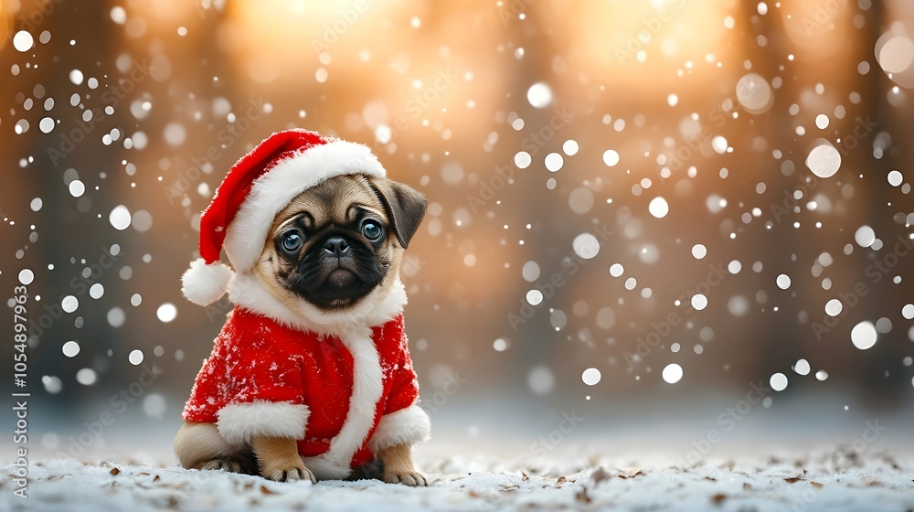 dog in santa claus costume dog in santa claus costume