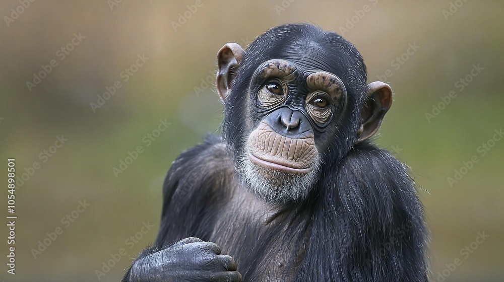 Closeup Portrait of a Curious Chimpanzee Closeup Portrait of a Curious Chimpanzee