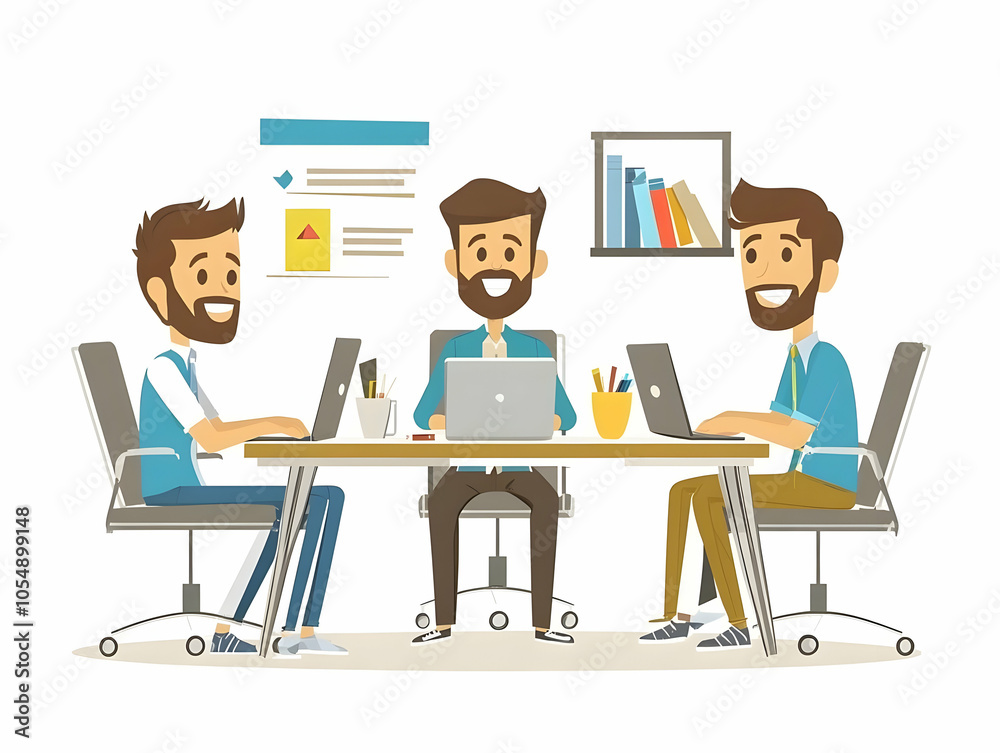 Flat Consultants AI Driven Growth Solutions Business Consultants Meeting Expertise Leadership AI Tools Business Success Simple Flat Vector Illustration Smart Business Tone Flat Consultants AI Driven Growth Solutions Business Consultants Meeting Expertise Leadership AI Tools Business Success Simple Flat Vector Illustration Smart Business Tone