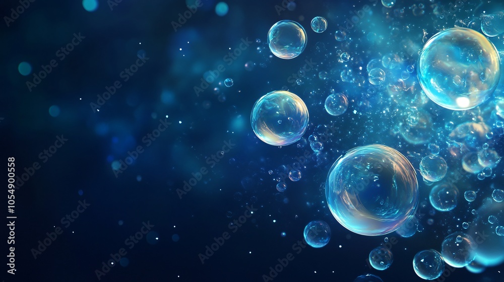 Abstract Blue Bubbles Background Abstract Blue Bubbles Background