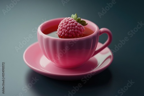 Raspberry in Pink Cup