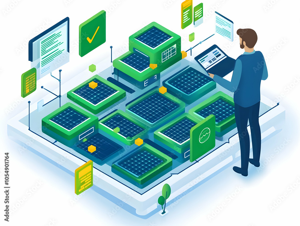 Flat Floating AI Neural Grid Glowing Growth Paths Concept Isolated White Background Data Visuals Smart Business Tone Illustrating Expertise in AI Technological Growth Simple Flat Vector Illustration Flat Floating AI Neural Grid Glowing Growth Paths Concept Isolated White Background Data Visuals Smart Business Tone Illustrating Expertise in AI Technological Growth Simple Flat Vector Illustration