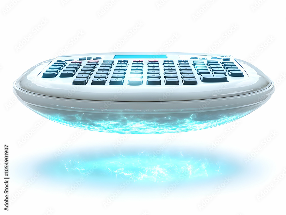 Flat Floating Calculator Glowing Holographic Keypad Concept Mastery Financial Trends Technological Innovation Simple Flat Vector Illustration Smart Business Tone Flat Floating Calculator Glowing Holographic Keypad Concept Mastery Financial Trends Technological Innovation Simple Flat Vector Illustration Smart Business Tone