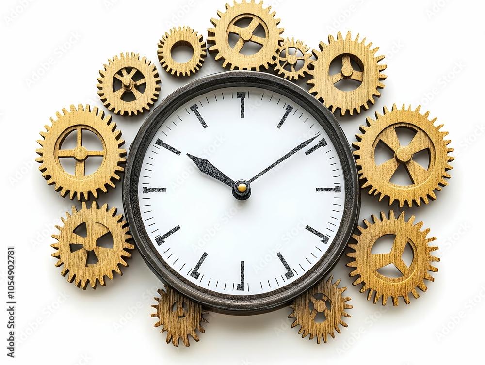 Floating Holographic Clock Glowing Gears Growth Timelines AI Expertise Minimalist White Background Clean Copy Space Simple Vector Illustration Smart Business Concept Floating Holographic Clock Glowing Gears Growth Timelines AI Expertise Minimalist White Background Clean Copy Space Simple Vector Illustration Smart Business Concept