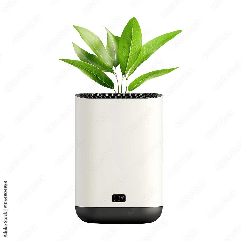White Air Purifier with Plant White Air Purifier with Plant